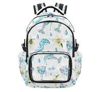 SyXIOP Lily Glass Water Clear - Mochila para niños, resistente y casual, con compartimento para laptop, para niños y niñas, de 7 a 18 años, 10 años