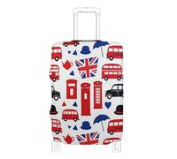 SyXIOP Londres Gran Bretaña Inglés Reino Unido Fundas protectoras elásticas para equipaje, fundas protectoras a prueba de arañazos para maletas, protección de equipaje, ajuste para equipaje de 18 a 32