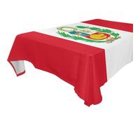 SyXIOP Mantel rectangular con diseño de bandera de Perú, lavable para cocina y comedor, pícnic, 1,8 m a 2,4 m, resistente, paquete de 1,3 x 183 cm