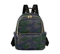 SyXIOP Mochila abstracta de 12.5 pulgadas para trabajo, negocios, mochila de trabajo, bolsa de pañales para mujeres, adolescentes y niñas, Azul oscuro Wave Abstract, M, Casual