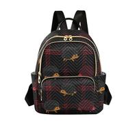 SyXIOP Mochila convertible de moda a cuadros de erizo negro de 12 5 pulgadas para mujer, mochila para viajes, negocios, Plaid Hedgehog Black, S, Casual