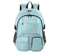 SyXIOP Mochila de viaje azul de dibujos animados burbuja escuela universidad