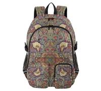 SyXIOP Mochila de viaje para laptop Calla Lily Red Blue William Morris Pattern College Work Bag