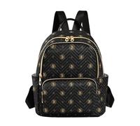 SyXIOP Mochila multiusos Bitcoin negra y dorada de 12.5 pulgadas para mujer para viajes y trabajo, Bitcoin negro y dorado, S, Casual