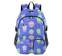 SyXIOP Mochilas de viaje para laptop Boba Tea Cute Space Bookbags para adolescentes y niños