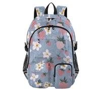 SyXIOP Mochilas de viaje para laptop Naughty Ocean Strawberry Lilac School College Bookbag