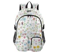 SyXIOP Mochilas de viaje Simple Summer Little Bloom College Bolsa de trabajo
