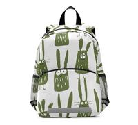 SyXIOP Monsters Animals Khaki on White Mochila Accesorios para niños Correa Libro Bolsas para Niños Mochilas para Ni?a