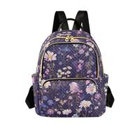 SyXIOP Morado Mysterious Flower 12.5 pulgadas convertible, mochila de moda para mujer para negocios, Flor misteriosa morada, M, Casual