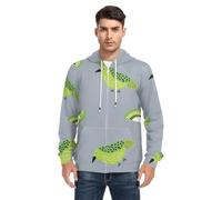 SyXIOP Oliver Jeffers Style Kiwi Jade Bird Design Green - Chaqueta de forro polar para hombre, ropa de invierno para hombre, Oliver Jeffers - Diseño de pájaro de jade kiwi verde, XXL