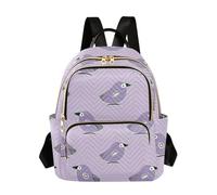 SyXIOP Oliver Jeffers Style Kiwi Jade Bird Design Morado 12.5 pulgadas Mochila casual para niñas y mujeres, bolsa de libros para negocios, Oliver Jeffers Style Kiwi Jade Bird Design Purple, M, Casual
