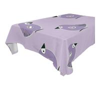 SyXIOP Oliver Jeffers Style Kiwi Jade Bird - Mantel de lentejuelas moradas lavable para cocina y comedor, Halloween, 1,8 m - 2,4 m, a prueba de polvo, para Halloween, comedor, paquete de 1,8 x 72 cm