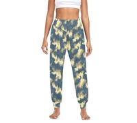 SyXIOP Pantalones de harén con estampado de piel de oso animal para mujer, pantalones de entrenamiento de alta elasticidad con bolsillos para yoga, entrenamiento, viajes, S-XXL, Animal Bear Fur Print