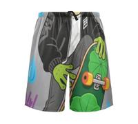 SyXIOP Pantalones de pijama suaves para hombre, diseño de graffiti, punk, rana, monopatín, para hombre, monopatín garabatos graffiti punk rana, XL