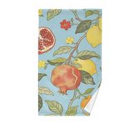 SyXIOP Pomegranate and Lemon William Morris Blue - Toallas de mano decorativas de algodón para cocina, toallas de mano de algodón, 71 x 40 cm