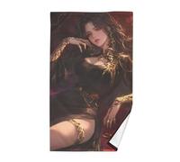 SyXIOP Sexy Queen Anime - Toallas decorativas de rizo, bonitas toallas de mano para baño, 28 x 16 pulgadas