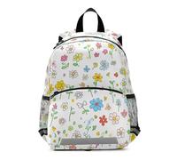 SyXIOP Simple Summer Little Bloom - Mochila para niñas de 8 años de edad, con clip en el pecho, bolsa de libros para 5 años de edad, mochilas escolares para ni?os de 5 a?os