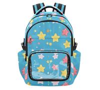 SyXIOP Star Colorful - Mochila transparente para niños, resistente y transparente, para entrenamiento escolar de estudiantes, edades de 7 a 18 años, mochilas de ninas para escuela
