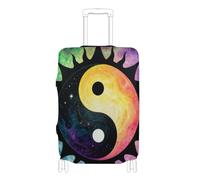 SyXIOP Sun Moon Yin Yang Retro Tai Chi - Funda protectora elástica para maleta, lavable, funda elástica para equipaje de 45,7 a 81,3 cm, Sun Moon Yin Yang Retro Tai Chi, M 22-24 in, Clásico