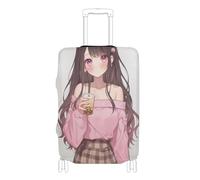 SyXIOP Sweet Anime Girl - Funda elástica grande para equipaje, fundas lavables para maletas, artículos esenciales de viaje, para equipaje de 18 a 32 pulgadas, Sweet Anime Girl, XL 29-32 in, Clásico