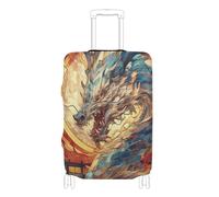 SyXIOP Una funda elástica de dragón japonés de anime para equipaje, de viaje, resistente a los arañazos, ajuste elástico para maleta, esencial para equipaje de 18 a 32 pulgadas, Un genial dragón de