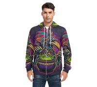 SyXIOP Voodoo Witch Crow - Chaqueta de forro polar para hombre, ropa de moda para hombre, Cuervo de bruja vudú, XL