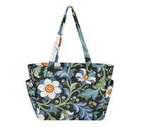 SyXIOP William Morris - Bolsa de viaje para mujer, diseño de flores azules