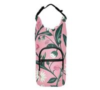 SyXIOP William Morris Style Brunch Peach Bottle Sling Bolsa funcional aislada para botellas de agua de 20/24/32/40 onzas para adultos y niños, caminar, senderismo, camping, viajes, bolsa para botella