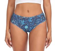 SyXIOP William Morris Style - Calzoncillos para mujer, diseño floral, color azul, William Morris Style Blue Floral Pattern, XL