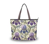 SyXIOP William Morris Style Iris Flowers Pattern - Bolsa de tela de seda con cremallera para mujer, elegante, grande, para graduación, compromiso, cóctel, fiesta, boda, William Morris Style Iris