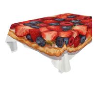 SyXIOP Yummy Fruit Cake - Mantel lavable para cocina y comedor, barbacoa, 1,8 m a 2,4 m de grosor, 1,8 m a 2,4 m, tamaño 54 x 72 pulgadas