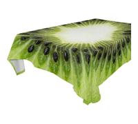 SyXIOP Yummy - Mantel rústico de kiwi verde lavable para cocina y comedor, decoración de otoño de 6 a 8 pies de grosor, mantel rojo para mesa, tamaño 54 x 72 pulgadas