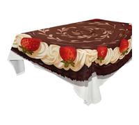 SyXIOP Yummy - Mantel rústico de pastel de chocolate lavable para cocina y comedor, decoración de otoño de 6 a 8 pies, decoración de otoño, color azul, paquete de 1,37 x 183 cm