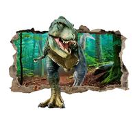 SYXLS 2PCS Pegatinas de Pared de Dinosaurios 3d, Pegatinas de Pared de Dinosaurios Infantiles Grandes, 25 cm x 70 cm, Animales Tropicales Sala de Juegos Para Niños, decoración del Hogar Para Niños