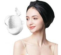 SYXLS Sombrero Natural de Sueño de Seda, 100% Seda Morera para el Cuidado del Cabello de Las Mujeres, Envoltura de Pelo de Seda Natural para DormirGorro de Seda para el Cuidado del Cabello