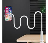SYXLS Soporto Movil, Soporte para Tablet con Cuello de Cisne, Flexible Soporte para Móvil Mesa con Ajustable Brazo Largo Cuello de Cisne, para Otras Smartphones (Blanco)