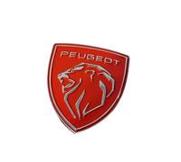 SYXWJL Coche Emblema para Peugeot 407, Pegatina Logo de Coche Insignia de Metal 3D Chromo Emblema de Carrocería Coche Decoración Accessories,Red