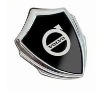 SYXWJL Coche Emblema para Volvo V40 2012-2020, Pegatina Logo de Coche Insignia de Metal 3D Chromo Emblema de Carrocería Coche Decoración Accessories,Silver-Black