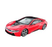 SYYANFEI Maqueta de Coche de Juguete 1:24 para BMW I8 Blanco Negro Rojo Azul Edición Deluxe Juego De Pasatiempo Modelo De Aleación Coche Adornos Escritorio Fundido a Troquel(Rojo)