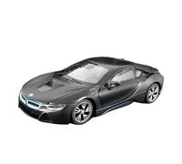 SYYANFEI Maqueta de Coche de Juguete 1:24 para BMW I8 Blanco Negro Rojo Azul Edición Deluxe Juego De Pasatiempo Modelo De Aleación Coche Adornos Escritorio Fundido a Troquel(Negro)