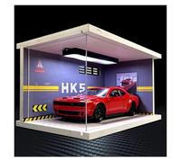 SYYANFEI Maqueta de Coche de Juguete 1:24 para Dodge Challenger Hellcat con Caja Exhibición Modelos Autos Fundidos Presión Exhibición Arte Vehículo Coleccionable Fundido a Troquel(Rojo)