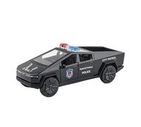SYYANFEI Maqueta de Coche de Juguete 1:32 para Camioneta Policial Modelo Aleación En Miniatura Simulación De Coche Luz Tirar hacia Atrás Juguete Regalos Fundido a Troquel(Negro)
