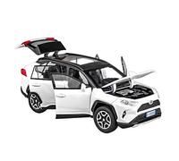 SYYANFEI Maqueta de Coche de Juguete Réplica De Vehículo Todoterreno De Aleación RAV4 SUV 2023, Escala 1:32, para Colección. Fundido a Troquel(White)