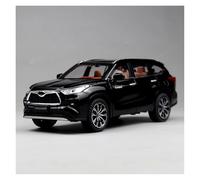 SYYANFEI Maqueta de Coche de Juguete Toyota Highlander - Juguete Metal Fundido Presión Escala 1:24 Regalo para Niños Adolescentes Y Adultos Fundido a Troquel(Negro)