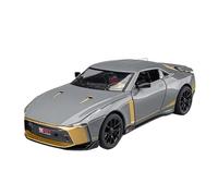 SYYANFEI Miniatur Motorfahrzeug-Modelle Coche Juguete Aleación Simulación Nissan GTR Escala 1:24 Nissan God of War 50 Colección para Adultos Regalo para Adolescentes Spielzeugauto(Gray)