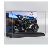 SYYANFEI Motos Miniatura Juguete 1:12 Kawasaki H2R Aleación Motocicleta Juguetes Diecast Miniatura Coche Rueda Delantera Dirección Moto Regalo Ltd Edition ColecciónDecoración(Black-E)