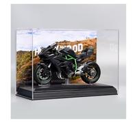 SYYANFEI Motos Miniatura Juguete 1:12 Kawasaki H2R Aleación Motocicleta Juguetes Diecast Miniatura Coche Rueda Delantera Dirección Moto Regalo Ltd Edition ColecciónDecoración(Black-C)
