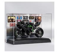 SYYANFEI Motos Miniatura Juguete 1:12 Kawasaki H2R Aleación Motocicleta Juguetes Diecast Miniatura Coche Rueda Delantera Dirección Moto Regalo Ltd Edition ColecciónDecoración(Black-A)