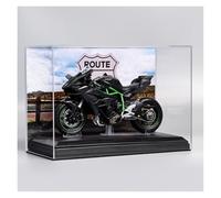 SYYANFEI Motos Miniatura Juguete 1:12 Kawasaki H2R Aleación Motocicleta Juguetes Diecast Miniatura Coche Rueda Delantera Dirección Moto Regalo Ltd Edition ColecciónDecoración(Black-D)