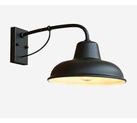 SYZMA Lámparas de Pared de Granero para Exteriores Retro Aplique descendente E27 Apliques de Pared industrial interior Vintage iluminación exterior Metal Luz IP65 (B)